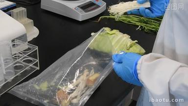 实拍实验室检测食品蔬菜安全